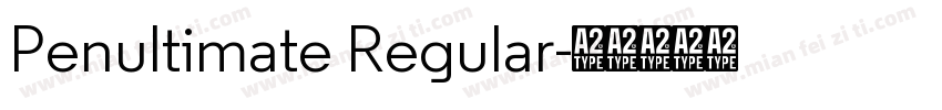 Penultimate Regular字体转换